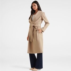 EVER NEW Sz 12P Amy Shawl Collar Wrap Coat Luxury Wool Blend Lined NEW WITH TAG
